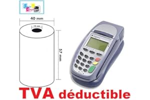 UNIVERS GRAPHIQUE 10 rouleaux, bobines cartes bancaire, papier thermique 57 x 40 x 12 mm pour terminal de paiement, calculatrice adapté pour ingenico et verifone