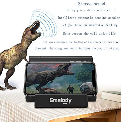 Preisvergleich Produktbild Schwarz Intelligente Lautsprecher, Chip-Sensor-Sound, Handyhalter, Subwoofer-Klangverstärkung, Stereo-Soundeffekt, 45 Anstiegswinkel, Damit Sie Jederzeit Das Gefühl Im Kino Erleben Können