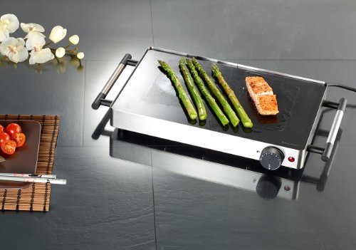 Rosenstein & Söhne Glas Tischgrill, Low-Fat-Funktion, 800 Watt, bis 260 °C - 3