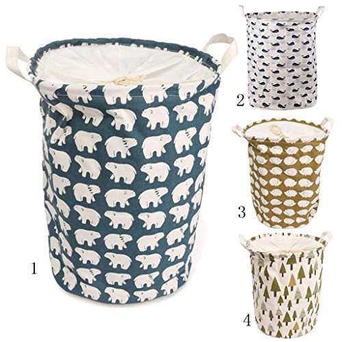 Faltbare Wasserdichte Wäschekorb Wäschetonne Spielzeug Tasche Kann Bin Beutel Korb – Blau, Generic - 4