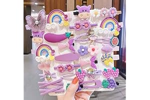 ADILISH FASHION 14 Pieces Multi Unicorn Ice Cream Hair Clip Set Baby Hairpins Kids Girls Toddler Barrett Hair Accessories (Pu
