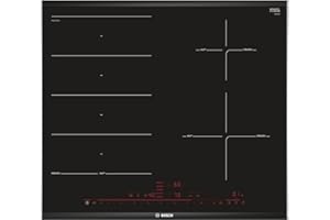 ‎BOSCH Bosch pxe675dc1e płyta kuchenna (wbudowana, indukcyjna, szkło i ceramika, czarna, stal nierdzewna, dotykowa, górna część)