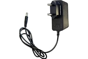 LEYF Adattatore di Alimentazione 12V DC 1A, AC 100-240V 50/60Hz, Alimentatore a Spina/Lunghezza cavo 100 cm (presa jack 5.5 - 2.5 mm) Compatibile con TV box, striscia LED, router, camera