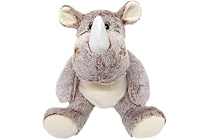 Pelucho - Peluche Bouillotte Rhino - Made in France - Lavande et blé - Chaleur - Bien être - Douceur - Bouillotte sèche - Bouillotte Bébé - bouillotte micro-onde