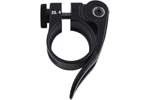 SANMUM 1PC Bicycle Seatpost Clamps Bike Seat Quick Release Tube Clamp Aluminum Alloy Release Saddle Clip Suitable for 25.4mm Bicycle Seatposts