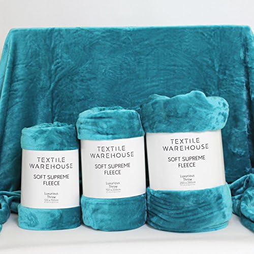 120 x 150 Teal Soft Supreme Silky Plush Mink Faux Fur Throw Fleece Blanket