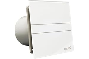 CATA -E-120 G - Wentylator łazienkowy wyciągowy - Seria Hygro - Plastikowa obudowa i turbina - Wskaźnik temperatury i wilgotności - Klasa energetyczna B - Cichy wentylator wyciągowy - 17 cm