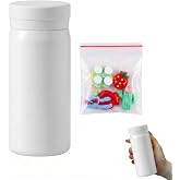 Small Flask 200ml Stainless Steel Thermal Bottle for Coffee and Water, Mini Portable Pocket Thermos with 3D Stickers, Airtigh