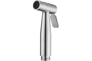 Faderr Bidet Handbrause für Toilette, Bidet Brause 304 Edelstahl Sprühkopf Bidet Toilettensprüher, Hand Bidet Sprayer für Badezimmer Hygiene Toilettenpapier Windelreinigun(Silber)