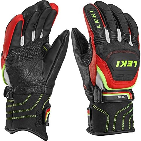 Leki Worldcup Race Flex S Junior Ski gloves, Black 8 Red