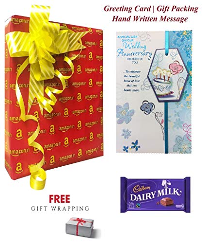 Almoda Creations A Special Wish on Your Anniversary for Both of You-Greeting Card for Marriage with Hand Written Message and Gift Pack