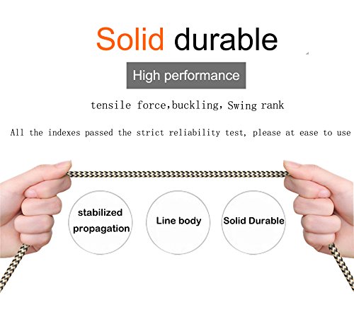 OTISA iPhone Charger Cable [2-Pack 1.5m] Nylon Braided Lightning Cable for iPhone 7/SE/6s/6/5/5c/5s, iPad, iPod-Gold