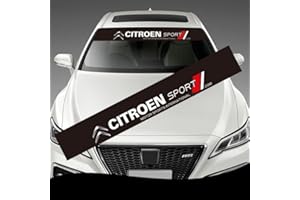 ARRYEDCN Voiture Pare-Brise Avant Autocollant, pour Citroen C1 C2 C3 C4 C5 Elysee-Accessoires Autocollant de Fenêtre Voiture Bande Pare-Soleil pour Pare-Brise de Voiture