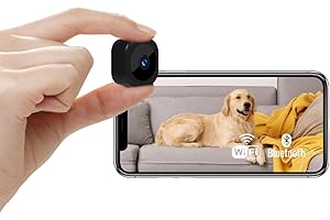 AOBOCAM Mini Spy Hidden Camera, Wireless WiFi home security camera 1080P HD, Indoor Camera with Night Vision, Motion Detection, Cloud & SD Card Storage come with app (Black 1)