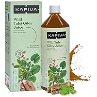 Kapiva Wild Tulsi Giloy Juice 1L | Natural Juice for Building Immunity | First brand to use Neem Grown Giloy Stems with Fresh Tulsi Leaves | No Added Sugar