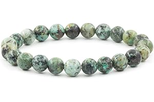 Ouubuuy Bracciale Ametista Perline Pietra Cristallo Naturale Uomo Donna 8mm Elastico Bracciale