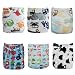 Alva Baby 6pcs Pack Pocket Washable Adjustable Cloth Diapers Nappies + 12 Inserts (Boy Color)6DM03