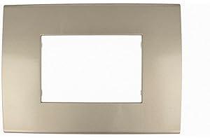 puntoluceled® Placca Compatibile Vimar Arke modello Confort 3 4 7 Moduli Posti Acciaio Nero Silver Titanio Oro Lucido Radica Legno Serie Completa Placche (3 Posti, Bronzo cod.11)