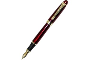 Gullor Jinhao X450 Penna stilografica, colore: intreccio rosso e oro (Red Twist and Gold)