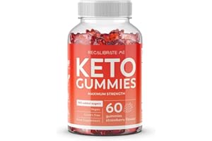 RECALIBRATE ME Keto Gummies Weight Loss Support – Healthy Keto Snacks – No Added Sugars – Strawberry Flavour – Vegan and Gluten Free - 60 Gummies