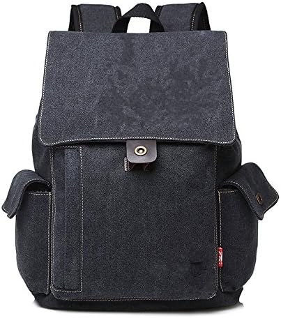 XIAODIU Shoulder Bag Men's Korean Casual Trendy Backpack New Outdoor Travel Bag Schoolbag, Black