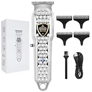 SKMEI Beard Trimmer for Men, Men Hair Clippers USB Rechargeable Beard Trimmer Shaver Mustache Grooming Kit for Home Barber, Gold