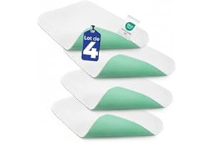 Dreamzie - Protege Matelas 75x90 cm - Absorbant et Imperméable 75x90 - Lot de 4 Housse Matelas Lavable pour Incontinence