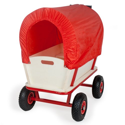 TecTake Bollerwagen Handwagen Transportwagen Wagen Transport mit Schutzdach Plane - 4