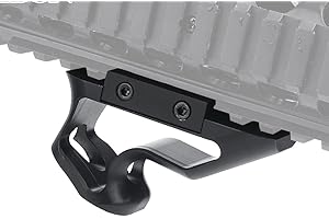 SBGJMY Airsoft Frontgriff CNC Picatinny Rail Vertikaler Vordergriff Taktischer Aluminium Kurz abgewinkelter Airsoft-Griff Handstopp-Vordergriff für 20mm Picatinny-Schienensystem (Schwarz)
