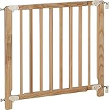 IB-Style - Treppengitter / Türgitter AUDIN natur | 71 - 108 cm & 79 - 126 cm | Klemmgitter Treppengitter Türgitter | 2 Varianten wählbar | zum Verschrauben| öffnet wie ein Türchen | Verstellbar 71 - 108 cm