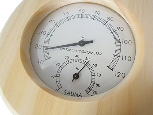 Relsuna Sauna Thermometer in Tropfen-Form aus Holz - 2