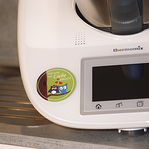 2in1 Thermomix Deko-Sticker/Aufkleber & Display-Cleaner "Eule"