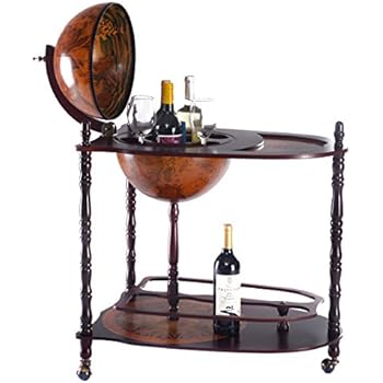 XXL DELUXE PROFI Globus BAR Globusbar 110x81cm Hausbar Minibar Regal