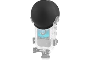 PULUZ Funda de lente para Insta360 X5, funda de buceo invisible, Insta 360 X5 impermeable subacuática, protector de tapa de lente, accesorios de cámara de acción (negro)