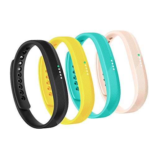 Fit-power Pulsera de repuesto para accesorio de actividad Fitbit Flex 2, tamaño grande y pequeño, 4A