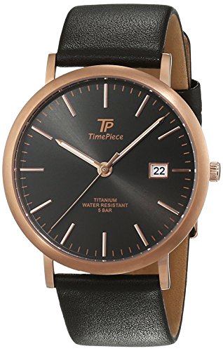 Time Piece Herren-Armbanduhr Titan Analog Quarz Leder TPGT-50343-51L Time Piece Herren-Armbanduhr Titan Analog Quarz Leder TPGT-50343-51L