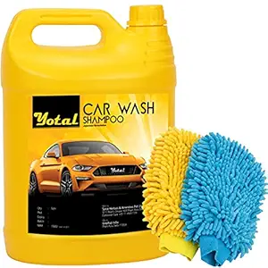 Yotal Car Shampoo 5Litre With 2 Piece Microfiber Cleaning Gloves