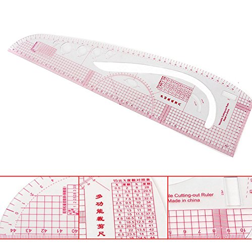 Gosear 5 Stk Mode Lineal 5 verschiedene Stil Kleidung Design Lineal Handwerk Nähen Werkzeug Zubehör - 2