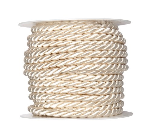 Kordel Dekokordel Geschenkband Hochzeitsdeko Taufdeko Breite 6 mm 10 meter auf der Rolle creme
