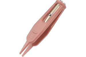 CHICIRIS Tragbare Baby-Nasen-Reinigungspinzette, Kunststoff-Baby-Ohr-Nasen-Nabel-Reinigungspinzette mit LED-Lichtzange Körperpflege