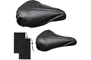 VEITEIBE 2PCS Housse de Selle de Vélo, Housse Selle Velo, Housse de Siège de Vélo, Imperméable,Universel,Apportez 2 Sacs de Rangement,Housse de Pluie pour Siège de Vélo pour Protéger Votre Selle,2 Taille,Noir