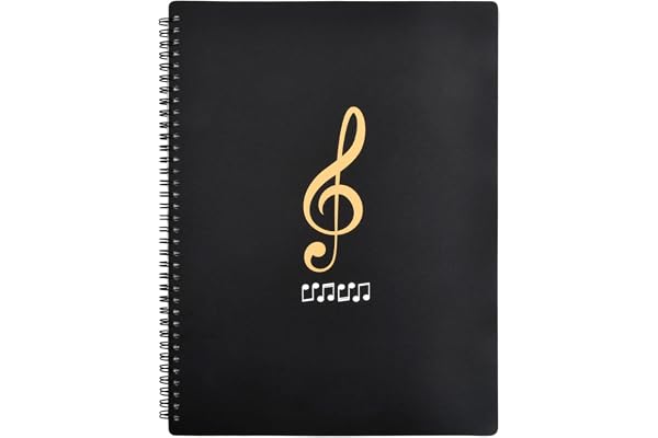 Dossier de Musique, Classeur Partitions Piano A4 Étanche 60 Pochettes (120 Pages), Chemise Plastique A4 de Musique Cahier de Stockage, Dossier de Rangement pour Partitions Musiciens Choeur (B)