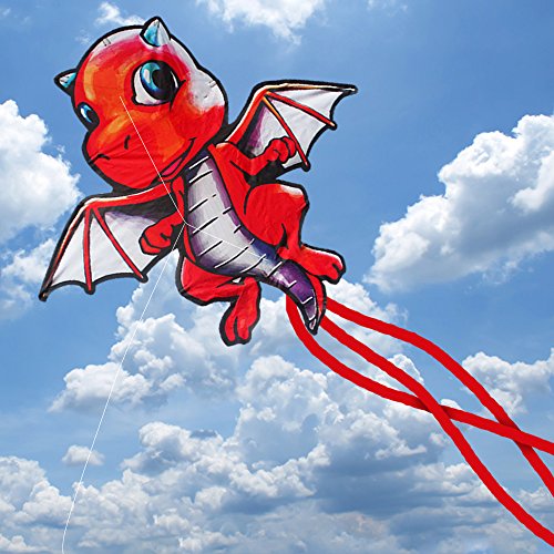 Baby Dragon Kite: Best 3D Kite Animal for Kids - Ideal Kites for Kids Who Love the Great Outdoors - Perfect Kids Kites for the Beach and Park - Easy Flyer Kite for Kids and Adults