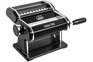 MARCATO Küchenprofi 08 0163 10 00 Nudelmaschine Atlas 150, Aluminium schwarz