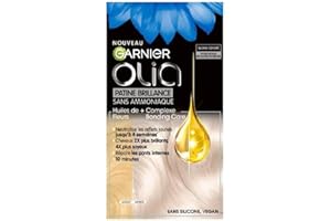 Garnier Coloration Permanente - Sans Ammoniaque - Aux Huiles Naturelles de Fleurs - Patine Brillance Blond Cendré (10.01) - Olia