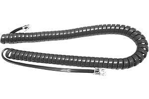 The VoIP Lounge 9 Foot Handset Receiver Curly Cord for Avaya IX J100 Series IP Phone J129 J139 J169 J179 Charcoal Black