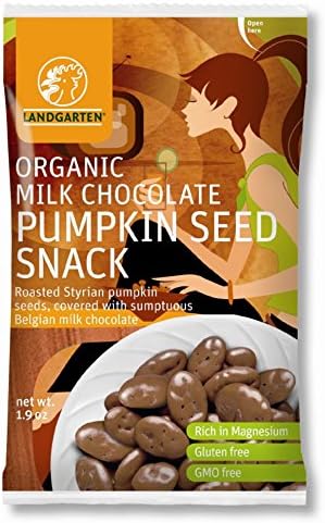 (Pack Of 10) Landgarten - Organic Milk Chocolate Pumpkin Seed Snack - (55g)