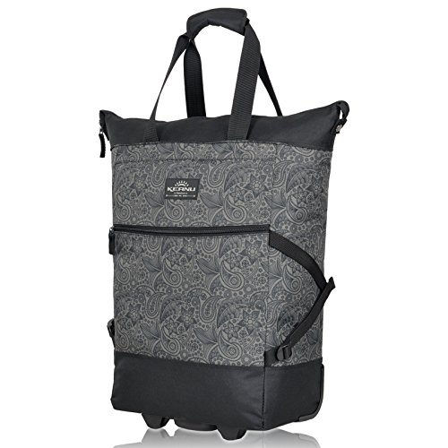 Einkaufstrolley Keanu WHEEL Trolley Shopping Damentasche Einkaufsroller Korb Shopper – Trinity – FABRAUSWAHL (Black Jacquard) - 7