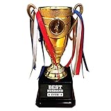 YaYa Cafe™ Valentine Gifts for Best Husband Ever Award Trophy Award - Champion Golden Alloy