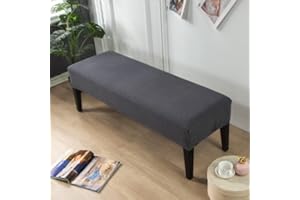 ZZDZW Bench Covers for Dining Room Kitchen Dinner Table Extra Large/Small 5 Sizes Removable Washable Upholstered Bench Slipcover Seat Protector Cover for Cushion Chair Bedroom